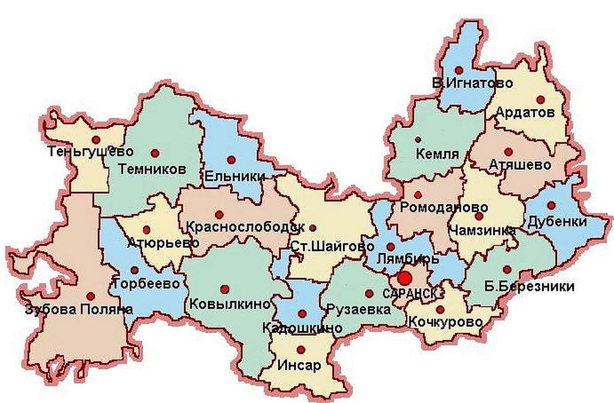 21 республика карта. Карта Республики Мордовия с районами. Карта Мордовии с районами. Республика Мордовия города на карте. Карта Республики Мордовия по районам.